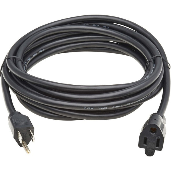 Tripp Lite Power Extension Cord NEMA 5-15P to NEMA 5-15R 13A 120V 16 AWG 25 ft. (7.6 m) Black