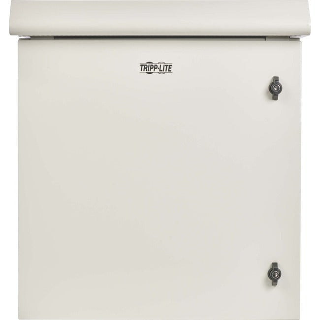 Tripp Lite SmartRack Industrial Enclosure with Lock - NEMA 3R, Wall Mount, Metal Construction, Hinged Back, Internal Fans, 28 in. Depth, 12U, Gray