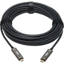 Tripp Lite USB-C AOC Cable (M/M) - USB 3.2 Gen 2 (10 Gbps) Plenum-Rated Fiber Active Optical Cable - Data Only, Backward Compatible, Black, 10 m