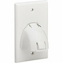 Tripp Lite Single-Gang Up-or Down-Angle Bulk Cable Wall Plate, White, TAA