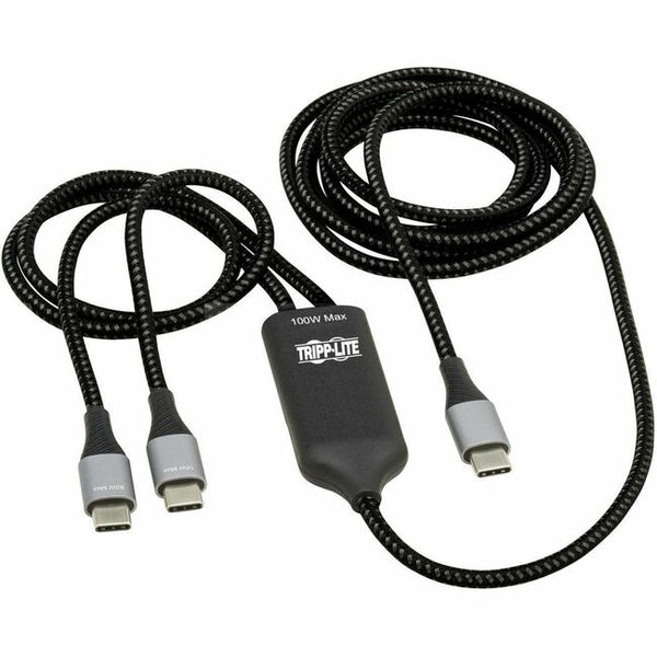 Tripp Lite USB-C Charging Cable/Splitter (M/2xM) - 100W PD Charging, 6 ft. (1.8 m)