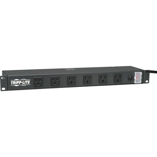 Tripp Lite Power Strip Rackmount Metal 120V 5-15R Right Angle 12 Outlet 1U - American Tech Depot