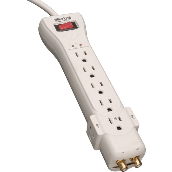 Tripp Lite Surge Protector Power Strip 120V 7 Outlet Coax 7' Cord 2160 Joules - American Tech Depot