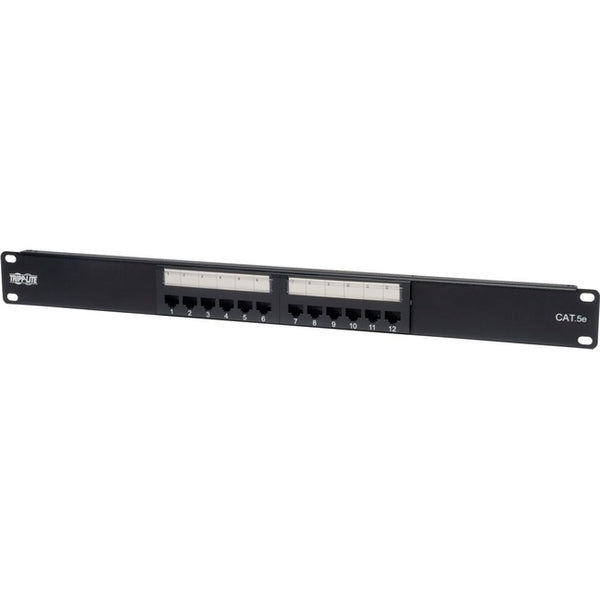 Tripp Lite 12-Port Cat5e Cat5 Rackmount Patch Panel 568B 110 Punch 1URM TAA - American Tech Depot