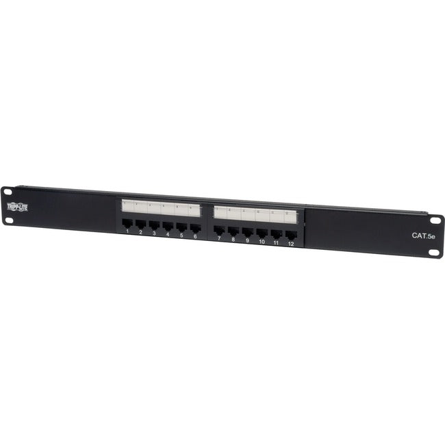 Tripp Lite 12-Port Cat5e Cat5 Rackmount Patch Panel 568B 110 Punch 1URM TAA - American Tech Depot