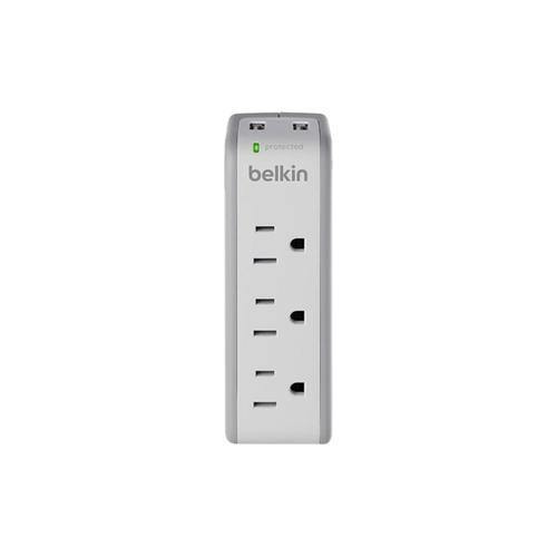 Belkin 3-Outlet Mini Surge Protector with USB Ports (2.1 AMP) - American Tech Depot