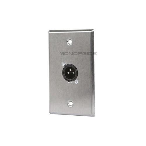 Monoprice, Inc. Xlr Male 3 Pin One Port Wall Plate - American Tech Depot