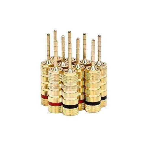 Monoprice, Inc. Speaker Pin Plugs_ Pin Screw Type 5pair - American Tech Depot